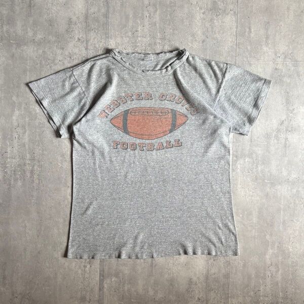 【70s champion】Tシャツ バータグ ボロT シングルステッチ フットボール usa製 vintage