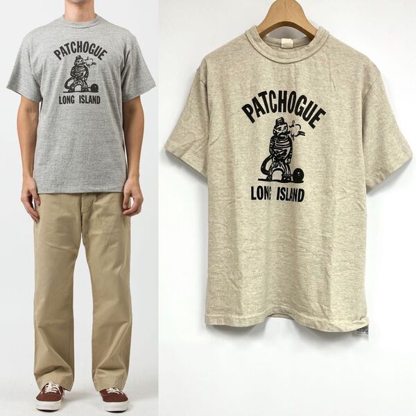 WAREHOUSE ウエアハウス Lot.4601 PATCHOGUE TEE Tシャツ L オートミール カットソー
