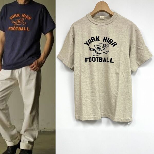 WAREHOUSE ウエアハウス Lot.4601 YORK HIGH TEE Tシャツ オートミール L ロゴ