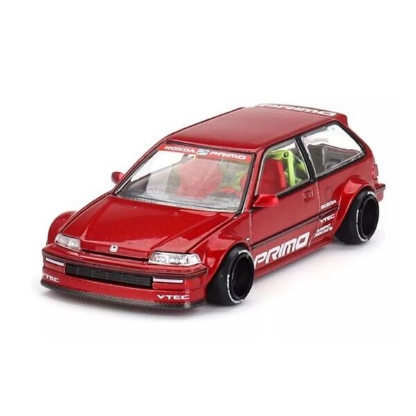 1/64 赤 シビック EF Kaido Works V2 (Y091)