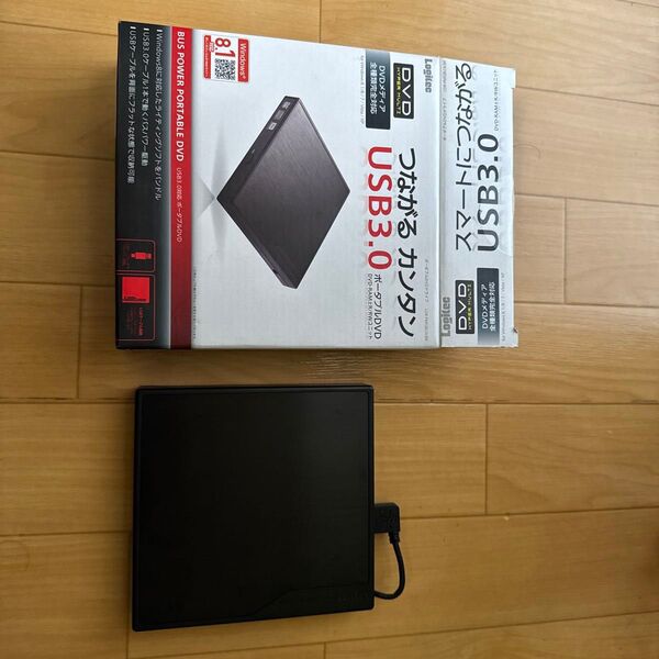 ポータブルDVDドライブ Logitec LDR-PMG8U3LBK