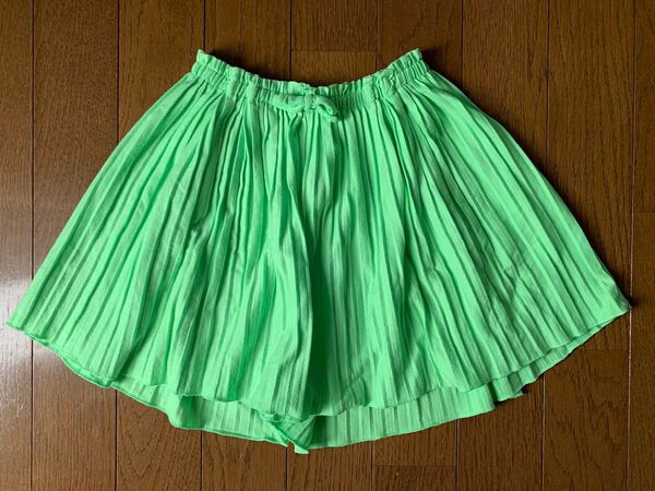 ZARA プリーツショートパンツ グリーン 140cm