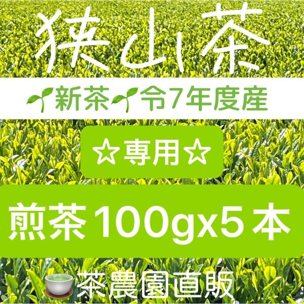 【専用】新茶☆煎茶x5本(令7年産)一番茶☆深蒸し緑茶☆日本茶☆本年度産☆狭山茶