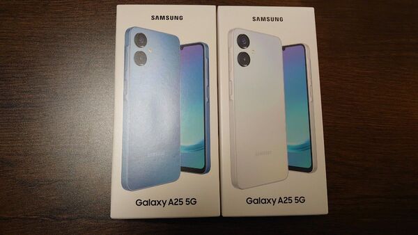 Galaxy A25 5G SC-53F 6.7インチ メモリー4GB ストレージ64GB ブルー・ライトブルーの2点セット