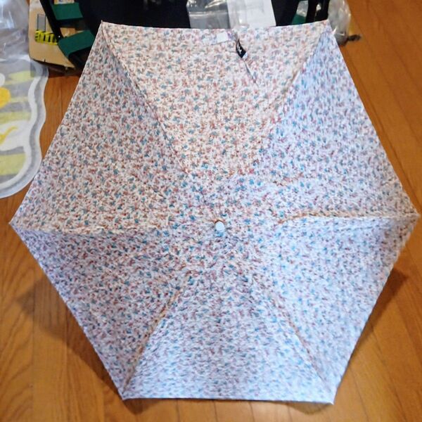 折りたたみ傘 小花柄 うさぎの収納ケース