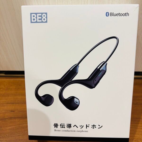 骨伝導イヤホン マイク付き 黒色 ブラック BE8 Bluetooth