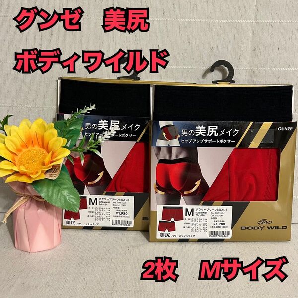 S40【下着 肌着 インナー】グンゼ ボディワイルド ボクサーブリーフ 2枚 M