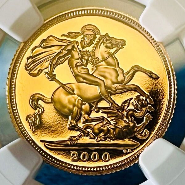 2000年! 最高鑑定 イギリス ミレニアム 1ソブリン金貨 NGC PF70 UC 世界86枚 エリザベス女王