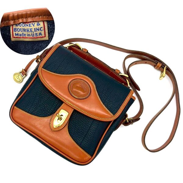 ★極美品・激レア!★Dooney&Bourke ドゥーニーアンドバーク 2way ハンドバッグ ターンロック USA製 バイカラー
