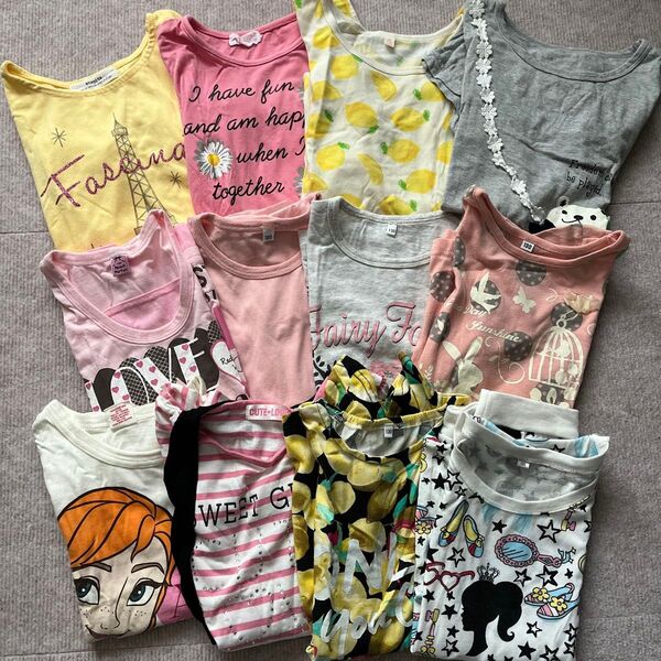 半袖Tシャツ 夏物12枚セット 女の子 130cm まとめ売り