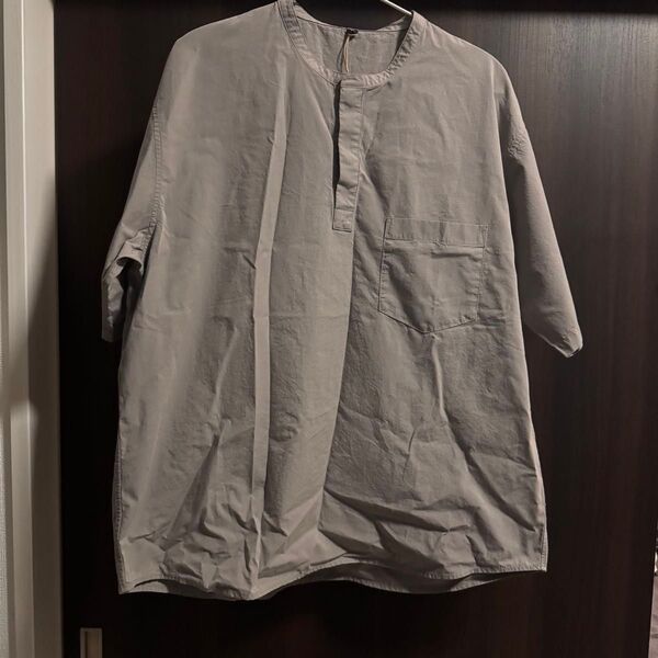 新品 無印良品 ヘンリーネック半袖布帛Tシャツ メンズ