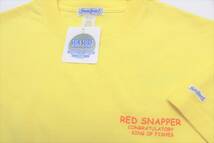YTS96東洋XS真鯛RED SNAPPAR鯛 カラカウア アロハシャツ柄 半袖TシャツUSA製SUN SURFサンサーフ_画像3