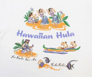 YTS84東洋XSハワイアン フラ キヒキヒHawaiian HulaフラガールKihi Kihi半袖TシャツUSA製SUN SURFサンサーフ