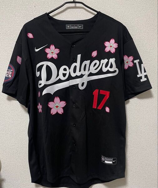 大谷翔平 MLB Dodgersドジャース ユニフォーム半袖黒