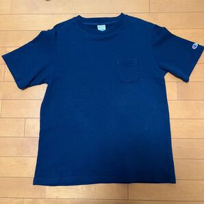 Champion ポケットTシャツ ネイビー