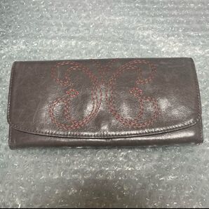 Hanae Mori 森英恵 長財布 グレー × ピンク