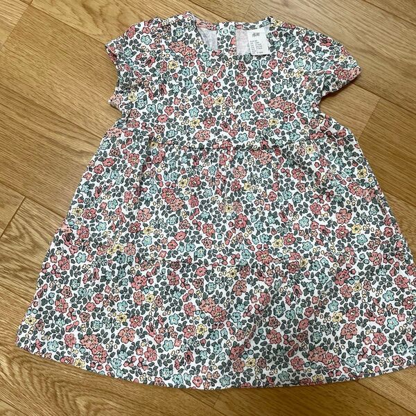 H&M 花柄ワンピース 80 女の子