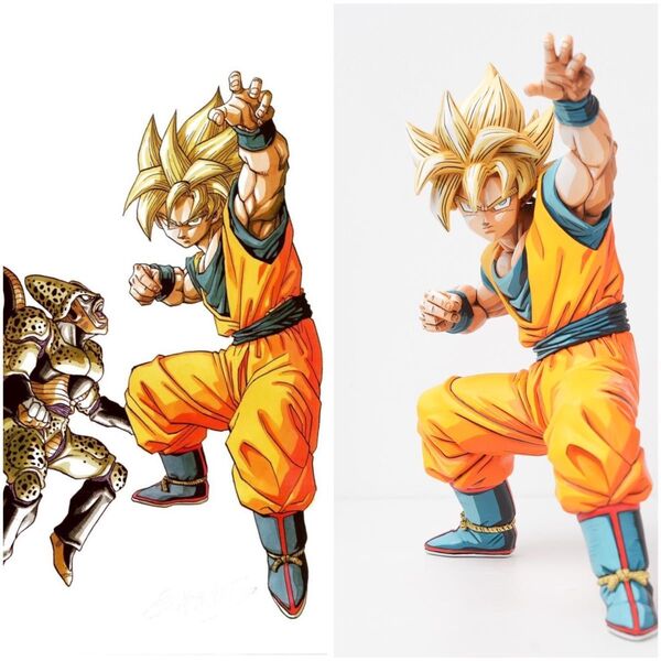 ドラゴンボール 超サイヤ人 孫悟空 二次元リペイント フィギュア