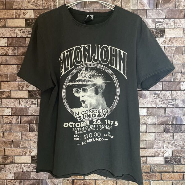 【激レア】ELTON JOHN エルトンジョン 75'ツアーTシャツ XL 即日発送 送料無料