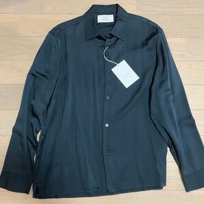 試着のみ Zara origins ウール・シルクシャツ カーボン M
