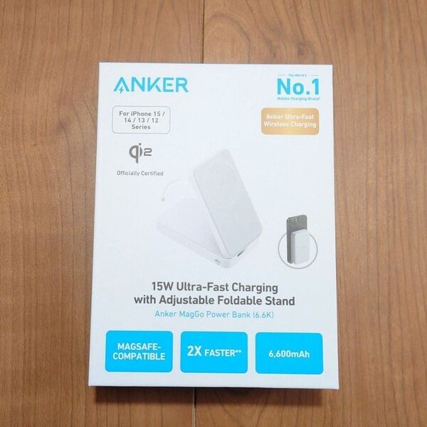 Anker MagGo Power Bank (6600mAh) ホワイト モバイルバッテリー Qi2