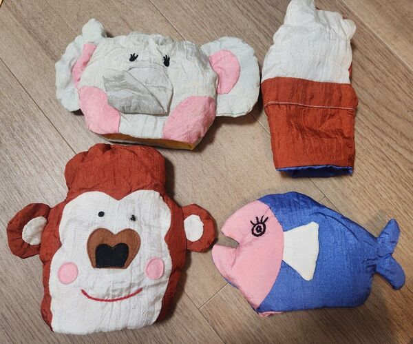 子供 変身する 布のおもちゃ 4点