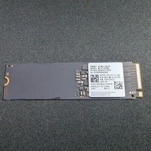 【1810時間】【441回】Samsung PM991 NVMe SSD 256GB MZ-VLQ2560 正常
