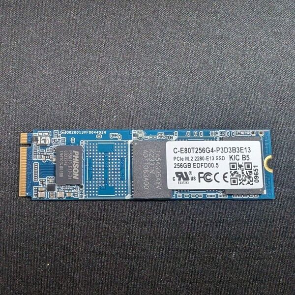 【1044時間】【217回】PHISON SSD C-E80T256G4-P3D3B3E13 256GB M.2 正常