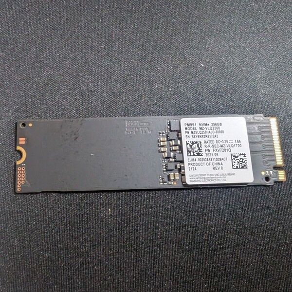 【461時間】【746回】Samsung PM991 NVMe SSD 256GB MZ-VLQ2560 正常