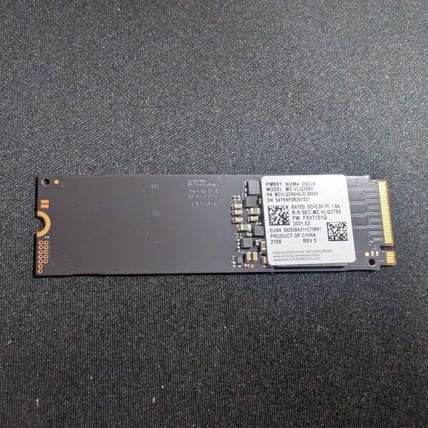 【3979時間】【1211回】Samsung PM991 NVMe 256GB SSD MZ-VLQ2560 正常