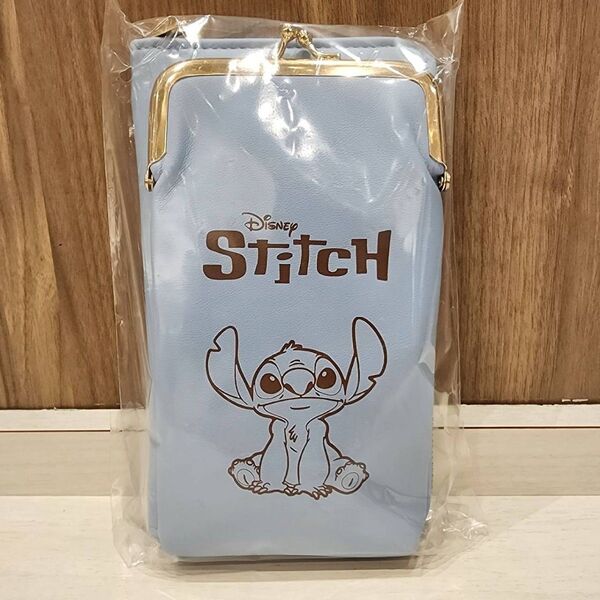 スティッチ プラチナムザッカ スマホショルダーバッグ ブルー 青 モーリーファンタジー限定