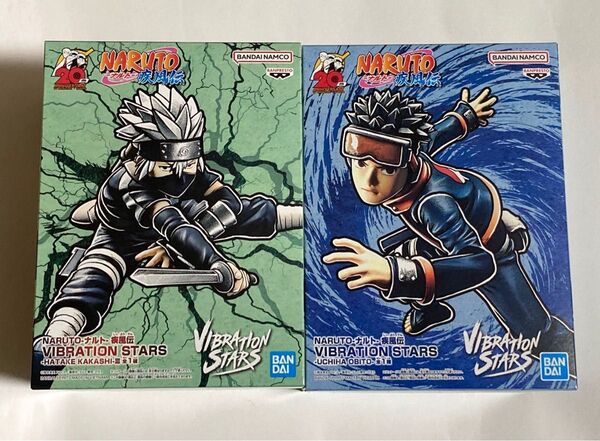 箱付き NARUTO ナルト 疾風伝 VIBRATION STARS フィギュア はたけカカシ うちはオビト 2体セット かかし