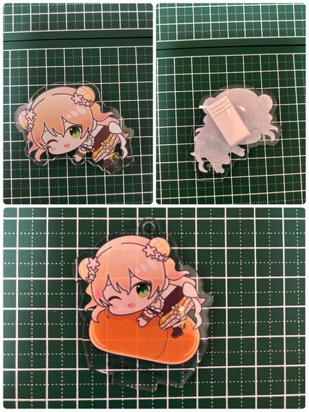 ホロライブ 桃鈴ねね はぐみーつ アクリルキーホルダー+キャラクリップ セット