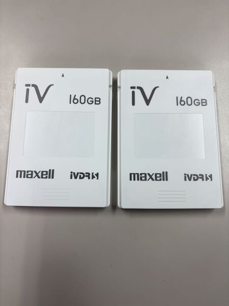 97.maxell iVDR-S カセットハードディスク アイヴィ 160GB M-VDRS160G 2個セット 中古品初期化済