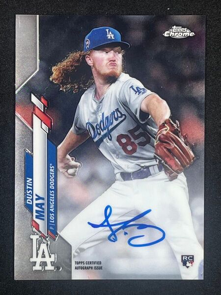 2020 Topps Chrome Dustin May Auto RC Roookie Dodgers