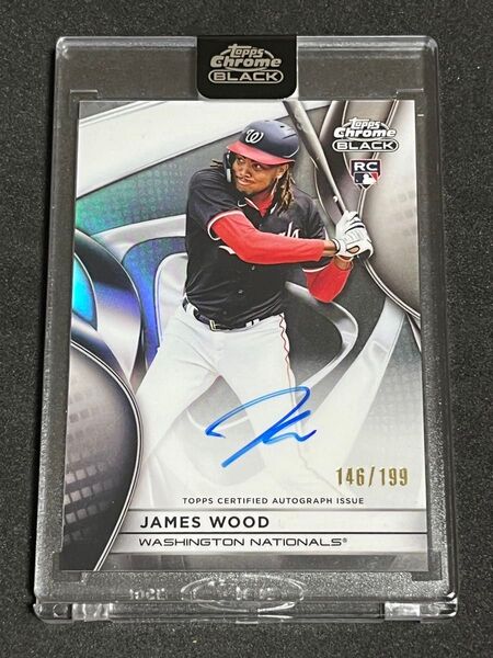 199枚限定 2025 Topps Chrome Black James Wood Refractor Auto /199 RC