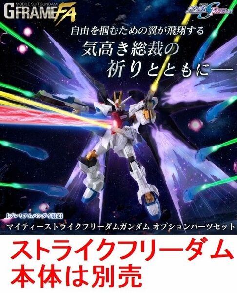 機動戦士ガンダム GフレームFA マイティーストライクフリーダムガンダム オプションパーツセット 専用輸送箱きれい