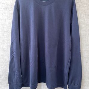 ユニクロ エアリズムコットンクルーネックTシャツ ブルー Lサイズ