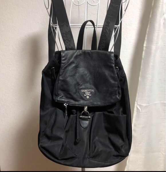 S FIORENTINO フィオレンティーナ ナイロンブラックリュック バックパック