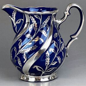 【希少】リチャードジノリ 純銀巻 草花紋 水差し アールヌーボー ミルクジャグ
