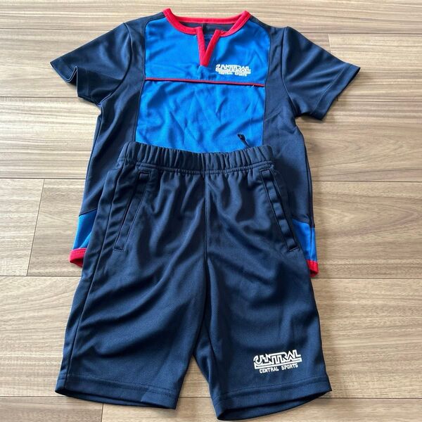 セントラル スポーツ 体操 運動 上下セット ハーフパンツ 半袖 体操着 紺