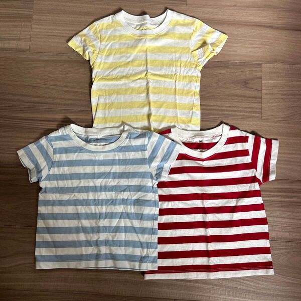 無印良品 半袖Tシャツ トップス Tシャツ ボーダー 半袖 90 子供服 まとめ売り