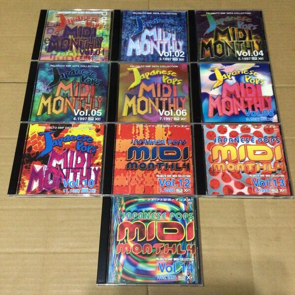 激レア ジャパニーズポップスミディ マンスリー 1997〜1998 10枚セット フロッピーディスク 美品 MIDI SMF XG
