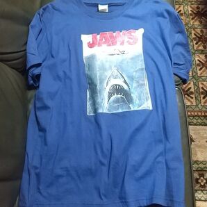 ジョーズ JAWS 映画Tシャツ Lサイズ ブルー