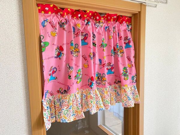 ドクタースランプ アラレちゃん カフェカーテン アニメ キャラクター 鳥山明 レトロ レトロポップ 昭和 子供部屋 グッズ