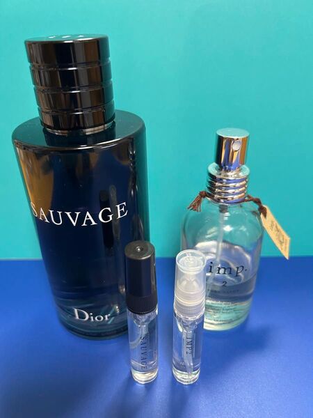 香水お試し、Dior SAUVAGE 、imp. 2、各4mlセット