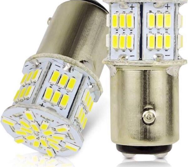 1157 3014SMD54連 S25 ダブル型 ランプ LED 電球 2個白