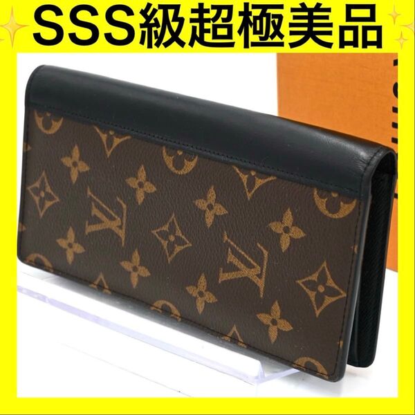 ルイヴィトン モノグラム LOUIS VUITTON 長財布 ポルトフォイユ ブラザ マカサー 財布 ブラウン