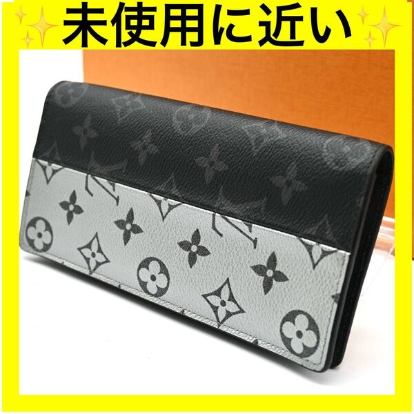 ルイヴィトン スプリット ポルトフォイユ ブラザ LOUIS VUITTON モノグラム エクリプス 長財布