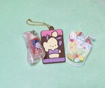 ポチャッコ詰め 食玩 カプセルトイ レトログラス アクリルブローチ キャラパキ